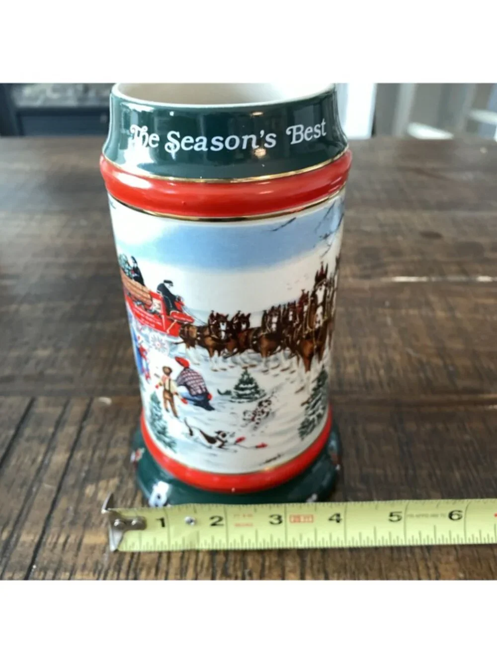 1991 Budweiser The Season's Best Stein Mug by Susan Sampson Anheuser-Busch